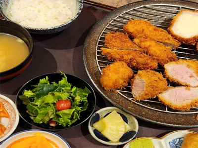 완성된 돈까스